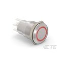 Alcoswitch AV19 DPM 5A FIX RING LED RED 24V AV1920R324Q04